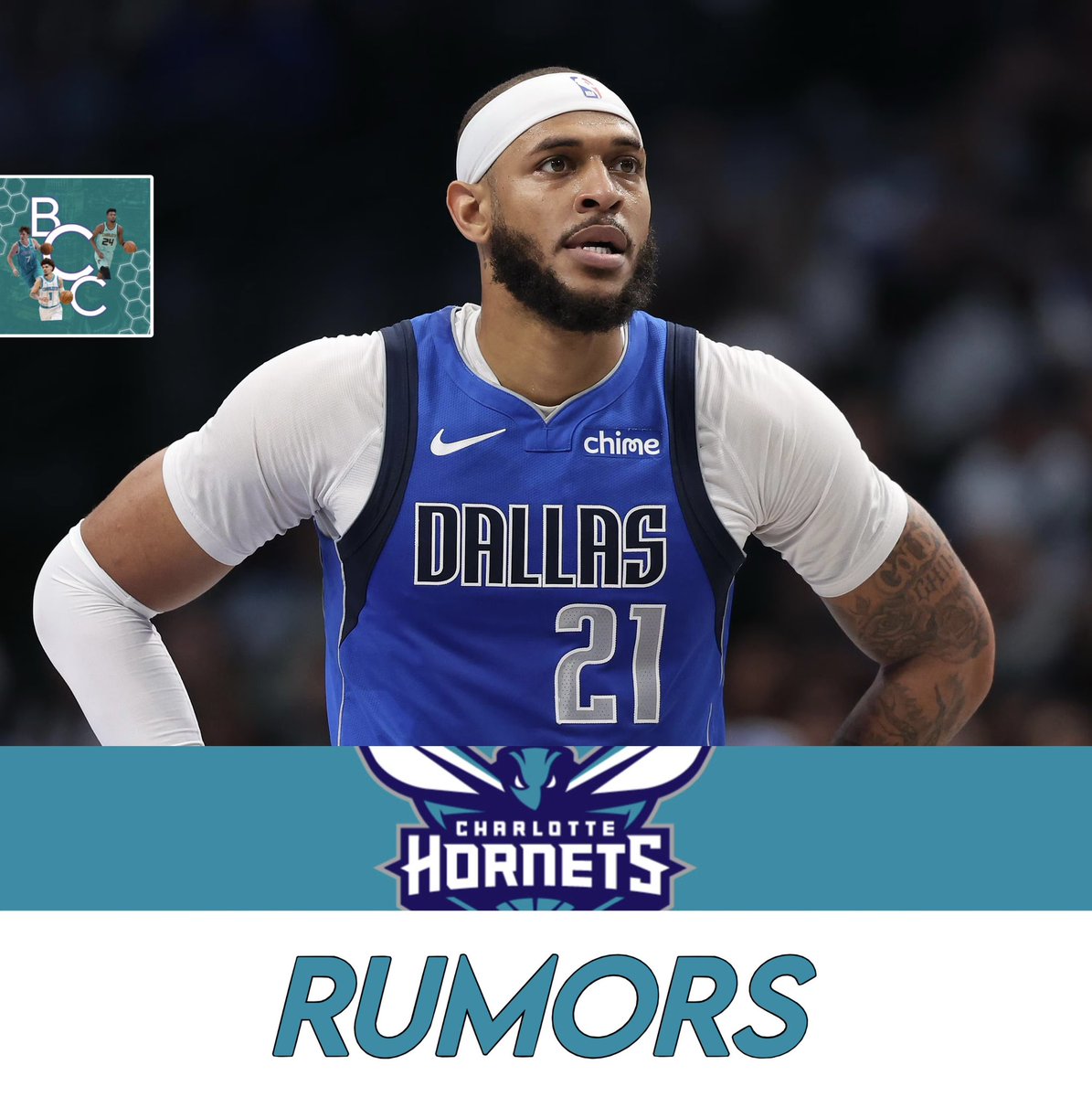buzzcitycentrl's tweet photo. The Hornets could be in play for Daniel Gafford in a potential trade with the Dallas Mavericks, per @BrettSiegelNBA . 👀 https://t.co/KlLXSzCttI