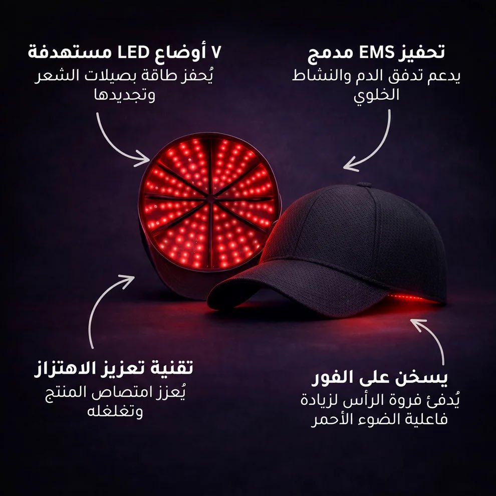 mt_alnader's tweet photo. هل تعاني من تساقط الشعر أو الفراغات؟ 👀
الحل صار أسهل من أي وقت!

✨ قبعة العلاج بالضوء الأحمر
تقنية حديثة تساعد على تحفيز البصيلات، تقوية الجذور، ودعم نمو الشعر بشكل طبيعي

#ترند
#اكسبلور
#fyp
#viral
#foryou
#السعودية https://t.co/UhbHsSxP5B