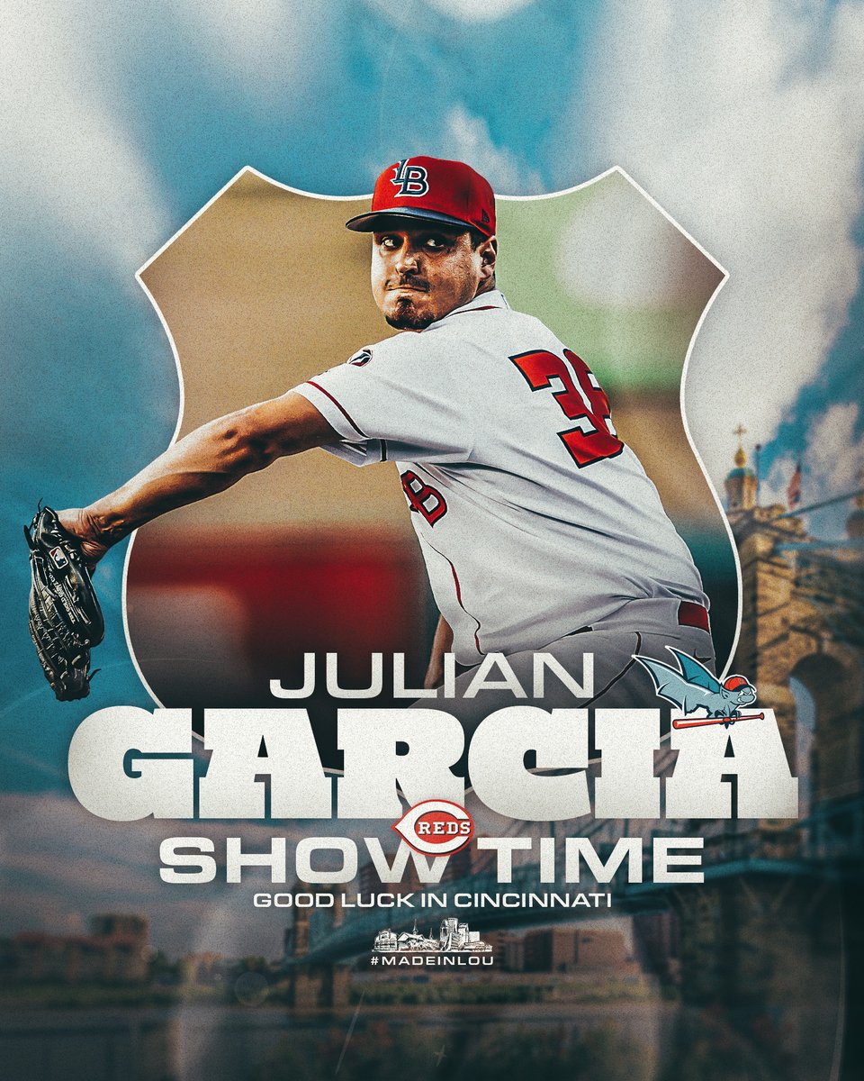 LouisvilleBats's tweet photo. The dream is now a reality π
Congratulations to Julian Garcia on getting the call to the Show!
#MadeInLou https://t.co/sBPtLBdICy