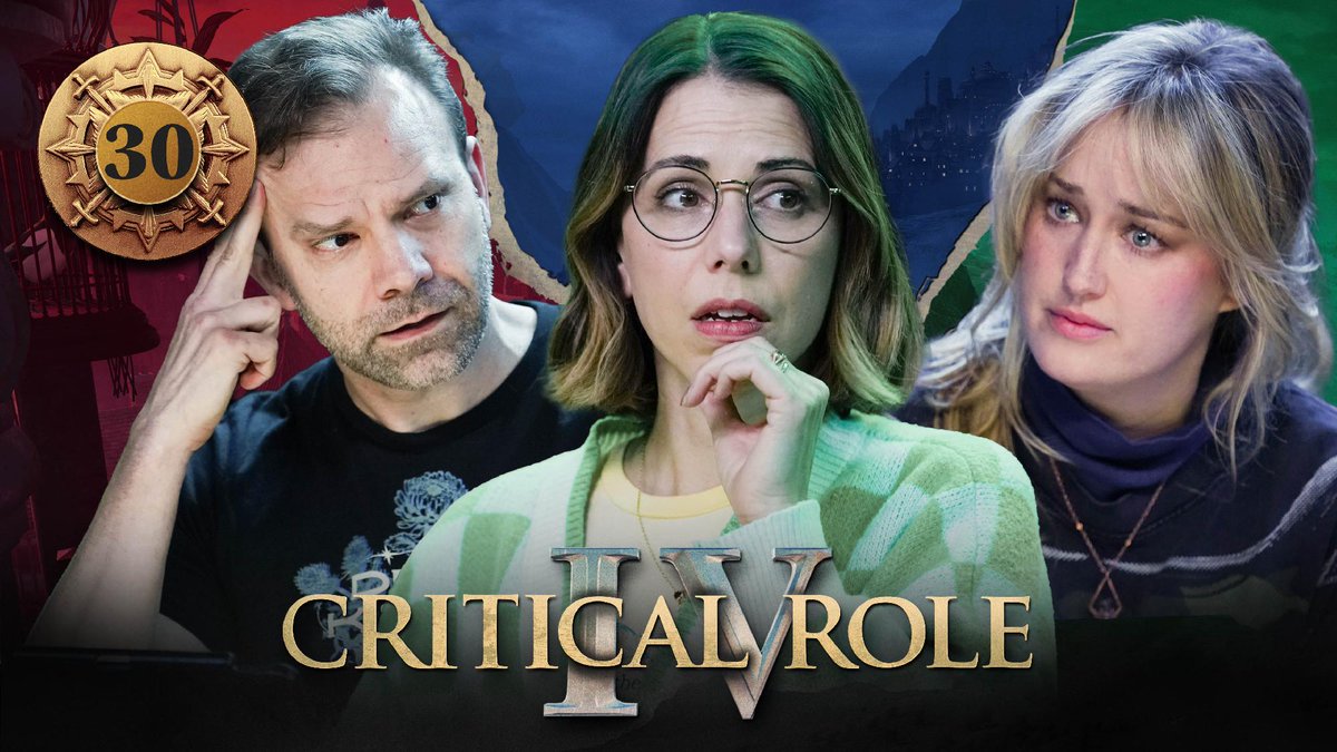 CriticalRole's tweet photo. Vaelus is faced with an impossible choice, Kattigan is taken to the demonic tailors, and a team split has devastating consequences... ⚔️ 🧭 🎭 

#CriticalRole Campaign 4, Episode 30 - "Here in the Dark" is now available on YouTube! 

WATCH CRITICAL ROLE ⬇️
https://t.co/MEE8SzTKl9 https://t.co/xJgA3IsRpc