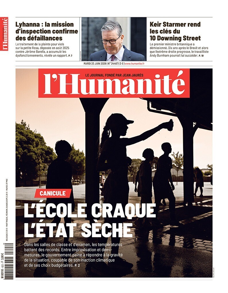humanite_fr's tweet photo. L’Humanité du 23 juin - Canicule : l'école craque, l'État sèche 
 
📰 https://t.co/HlQqUuQ1TE https://t.co/GRtfC8VJo8
