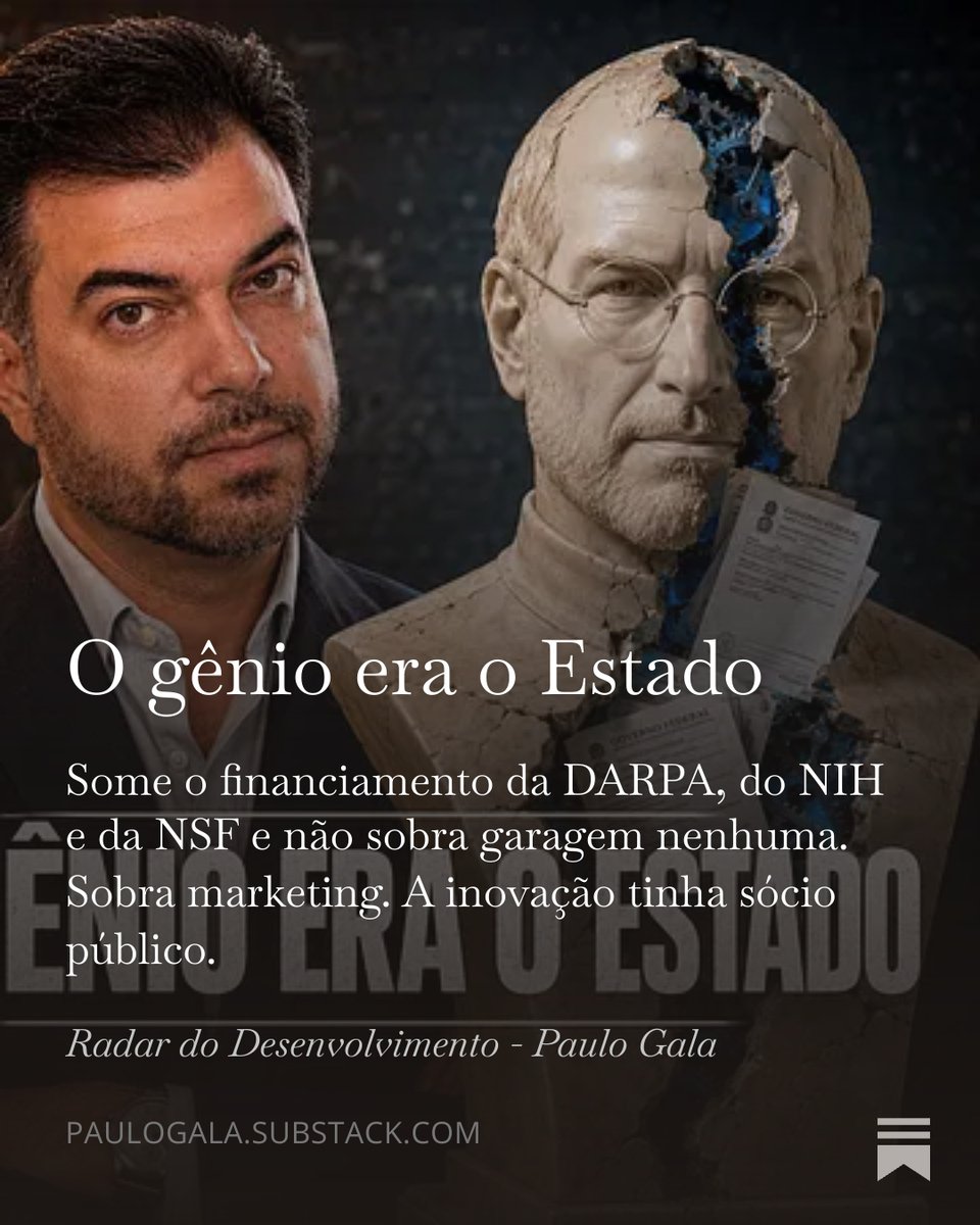 paulogala's tweet photo. Tem uma história que todo mundo conhece de cor. Dois caras numa garagem na Califórnia, sem dinheiro e sem diploma, montando o futuro com as próprias mãos. A Apple nasceu assim, a HP nasceu assim, o Vale do Silício inteiro nasceu assim. https://t.co/AVhXgMKC5l