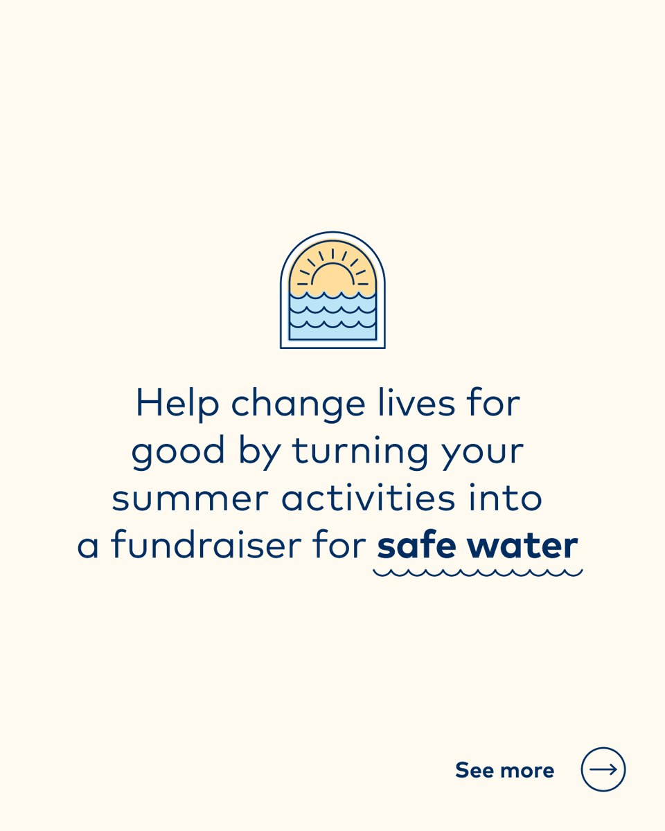 Water's tweet photo. Your summer plans can do more than make memories – they can make a difference! Help change lives for good by turning your summer activities into a fundraiser for safe water. Get started here: https://t.co/QZVRUX5Qso https://t.co/2Y4S8LAnki