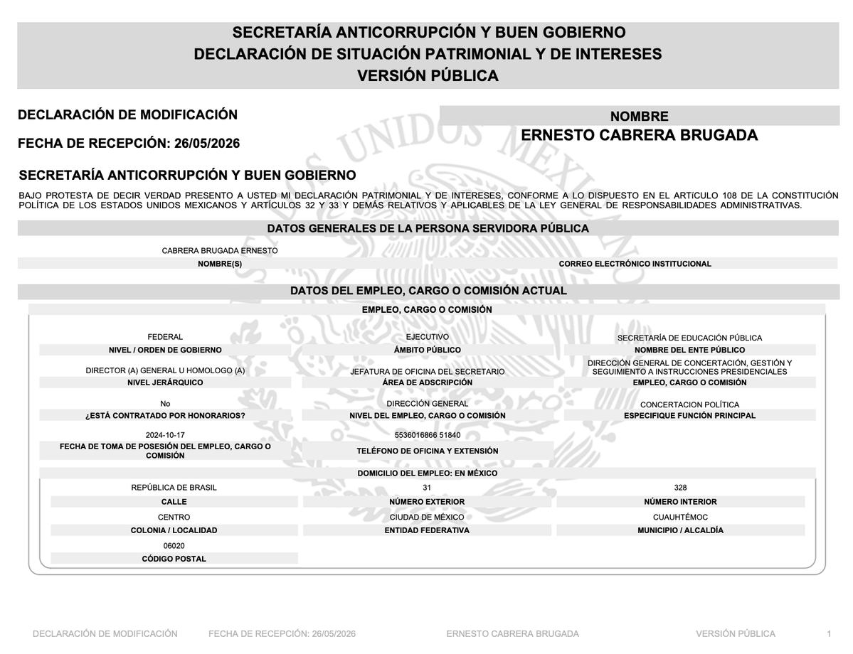 jorgegogdl's tweet photo. Hoy en #FamiliasdelBienestar el sobrino de @ClaraBrugadaM trabaja en la SEP como jefe de oficina del secretario @mario_delgado donde gana 1 millón 292 mil pesos anuales. 

¡Otro de los millones de Mexicanos que salió de la pobreza con la 4t! https://t.co/qTsUE8x2Ba