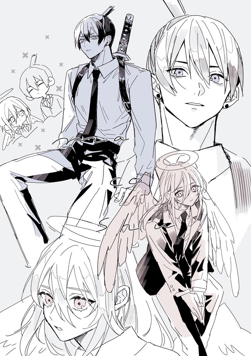 macoshu's tweet photo. 練習という名の落書き🍂🪽 https://t.co/84BmtYTNUb