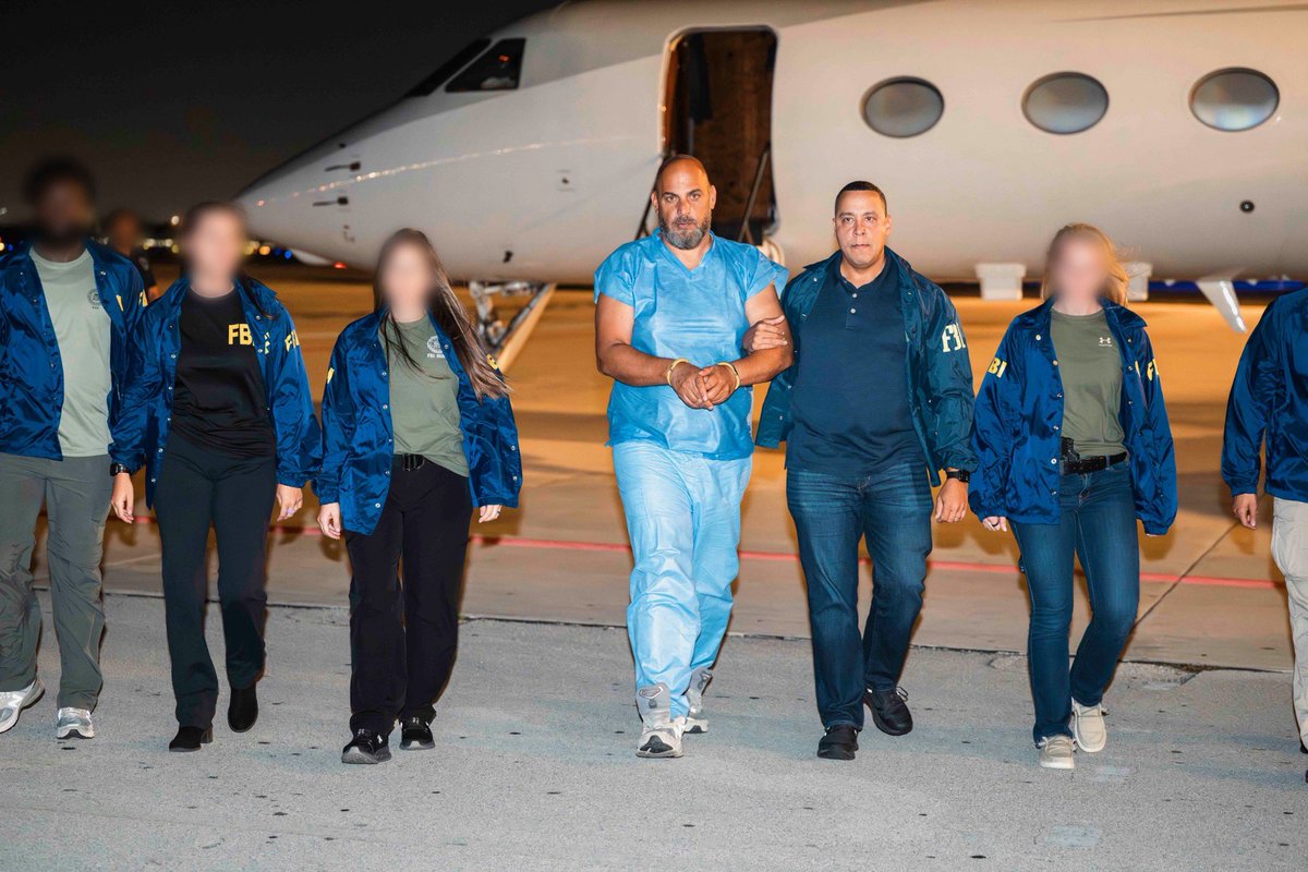 FBIDirectorKash's tweet photo. “Ibrahim Khaldoon Hilmi is charged with one of the biggest Medicare scams in history - allegedly orchestrating a massive $3.7 BILLION scheme to defraud Medicare. He’s been on the run since May of 2025 - but we got him. 

Thanks to outstanding work from FBI Miami, the Justice Department, and our partners in Turkey, Hilmi was apprehended overseas and after a Foreign Transfer of Custody, he is back in the U.S. to face justice. 

This is yet another massive win for this FBI’s war on fraudsters with the White House Task Force led by VP Vance - and a monumental victory for the Trump administration showing that any criminal actor who steals from the American taxpayer will be caught, no matter where they try to hide. 

Special thanks to Ambassador Tom
Barrack who continues to be an invaluable partner to us - this case could not have been accomplished without his tireless work.