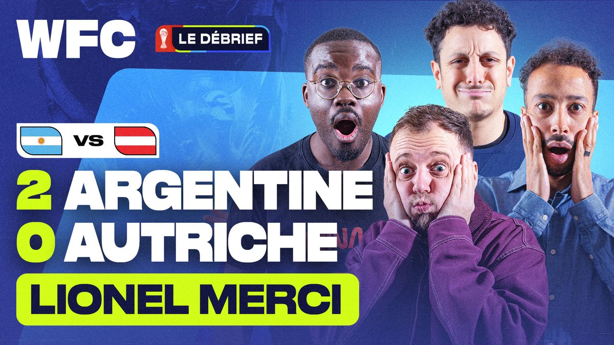 WinamaxFC's tweet photo. 🇦🇷 Messi donne la première place à l’Argentine

🚨 DEBRIEF MAINTENANT ▶ https://t.co/WrpDkI7VQv

🗣️ @tidianymbo / @TBonnavent / @EltoMok / @Yannis_LB https://t.co/KgEpn988Sd