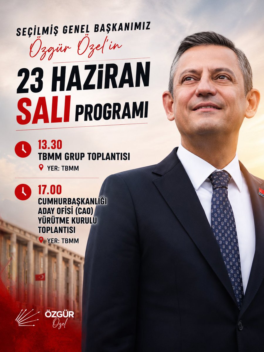 incecitayfa's tweet photo. Seçilmiş genel başkanımız Özgür Özel’in yarın ki programı. Yine gözümüz kulağımız kendisinde olacak. Orada olacağız! https://t.co/xiptwapppy