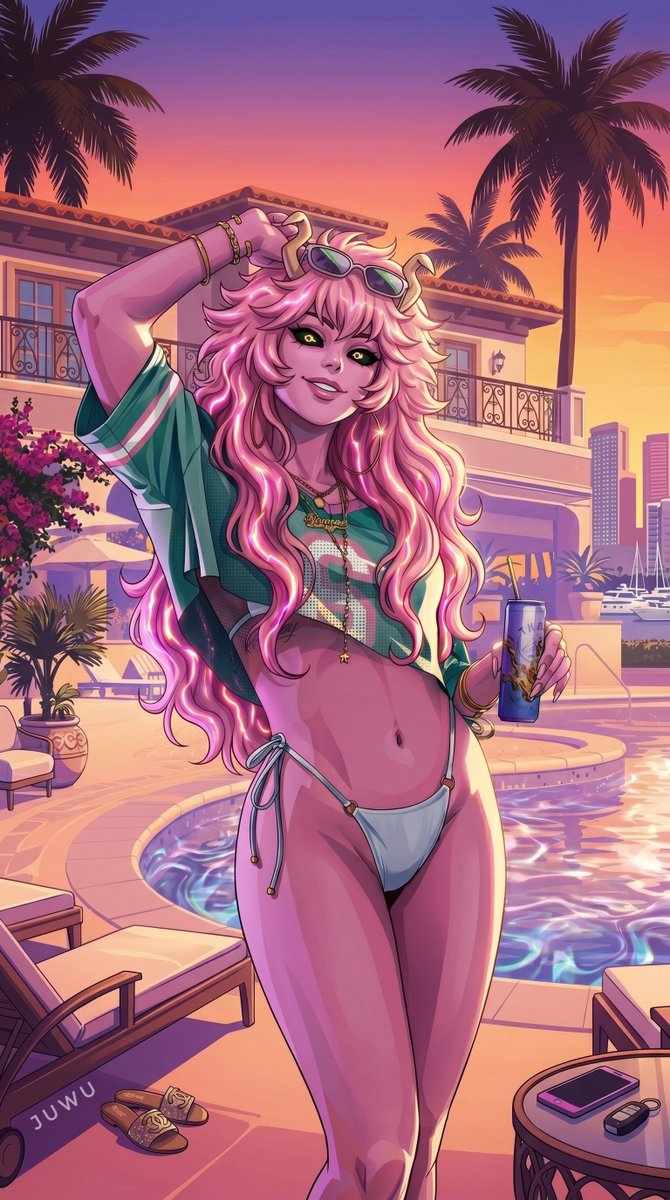 juwuuw's tweet photo. Mina Ashido
my hero academia 
GTA 6 https://t.co/696X0cZBY2