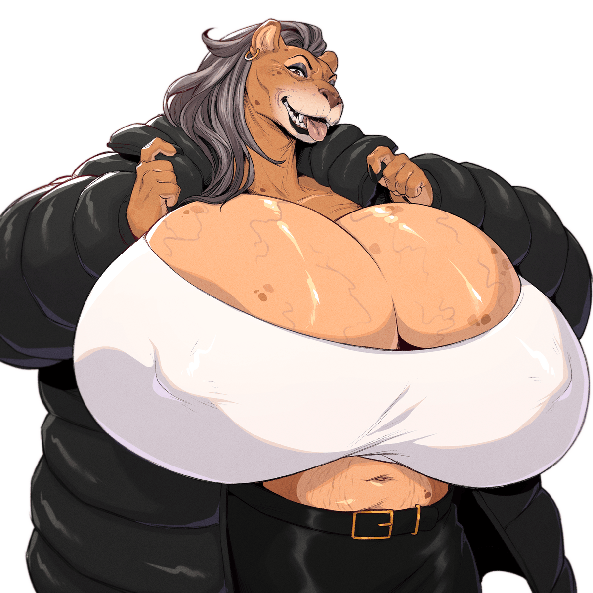 RexPecs's tweet photo. You better be ready for Brynne if she starts hitting on you as she can be quite intense 😳

Brynne being the big GILF boss badass she is!

🎨: @weatherbane https://t.co/8jZw085csZ