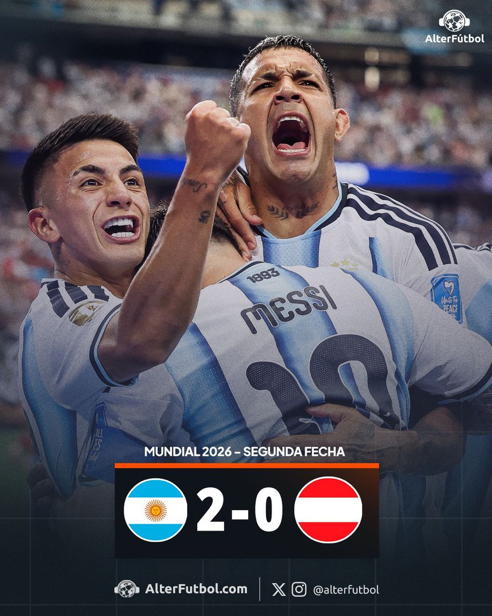 AlterFutbol's tweet photo. ¡DOS GOLES DE MESSI PARA QUE ARGENTINA LE GANE A AUSTRIA! https://t.co/4AgggsDL26