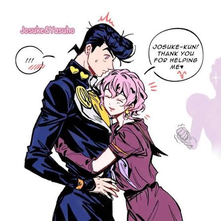 CSodd1's tweet photo. Buscando imágenes de la parte 4 me entero que hay gente haciendo un ship raro de Josuke 4 con una versión de Yasuho del universo original o algo así (que no es Koichi) y es como que lo más dulce que he visto https://t.co/C5Q2IkEol3