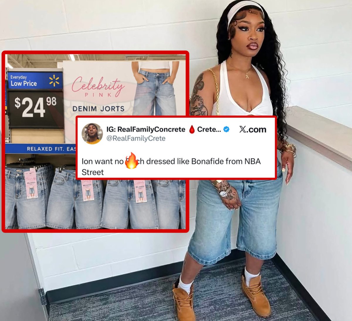 SaycheeseDGTL's tweet photo. Women are revealing timbs &amp; jorts will be apart of their attire this summer https://t.co/dpwHi8r6U4
