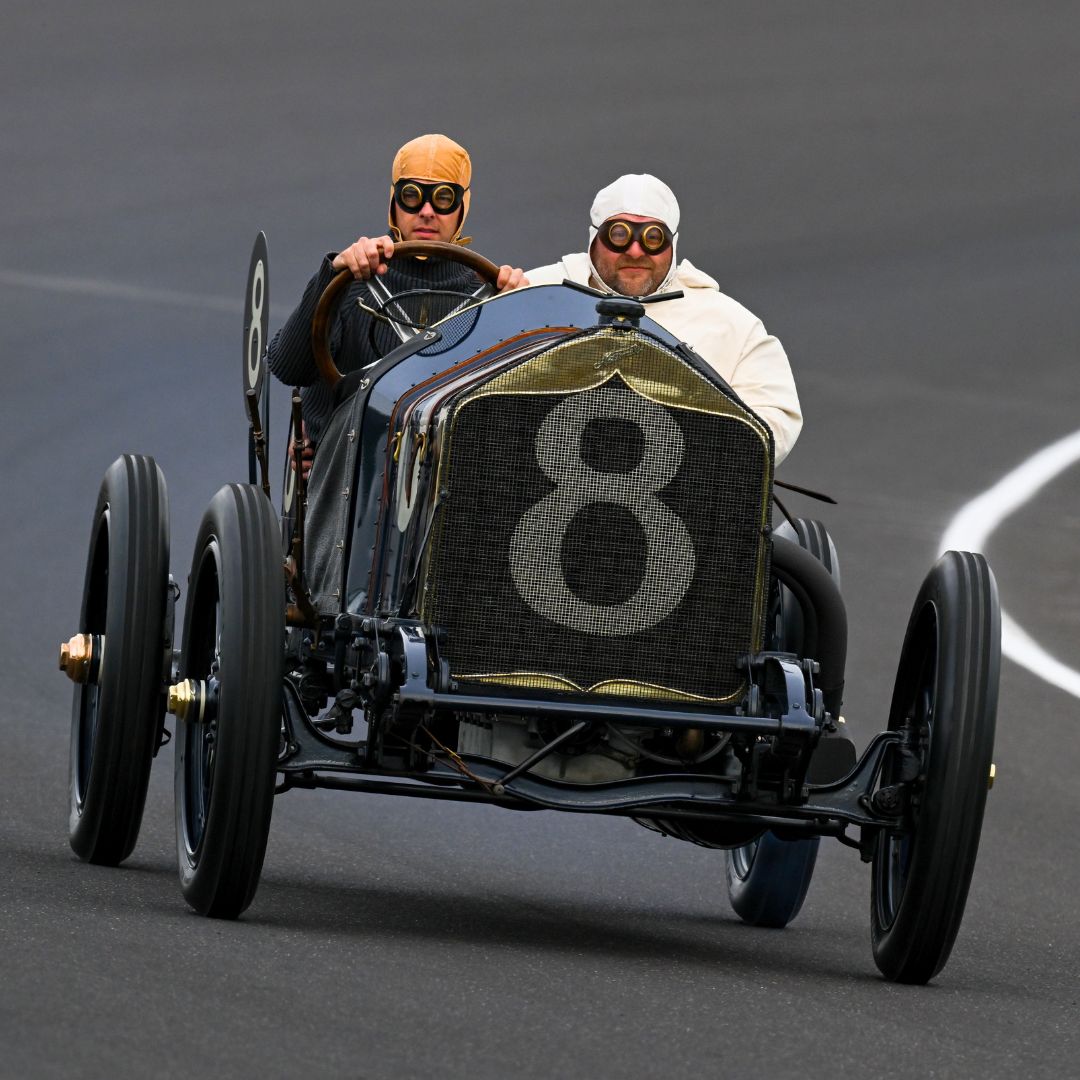 IMSMuseum's tweet photo. When current drivers get behind the wheel of our historic cars >>> We're still not over this INDYCAR on FOX shoot!

Did you watch the piece air before the Indianapolis 500? If not, see it here: https://t.co/61ZHVJEZ6D https://t.co/mv5CyzZcg1