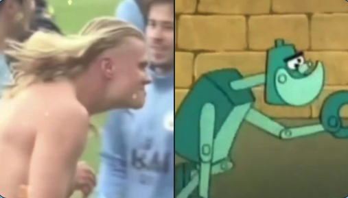 lolos100xSol's tweet photo. Viral meme of Haaland walking like Frankie from the Woody Woodpecker series. Almost 10 million views the past 2 days. Paying dex at 15k.

CA: 3oKpjX4vLvEgWEis4oxDnLJDFJs8dvhEJGUJvia3pump https://t.co/bbD2myG4Nu