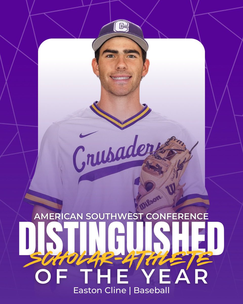 crubaseball's tweet photo. ASC DISTINGUISHED SCHOLAR-ATHLETE OF THE YEAR 🤩 

#gocru https://t.co/M5zjmGlgvl