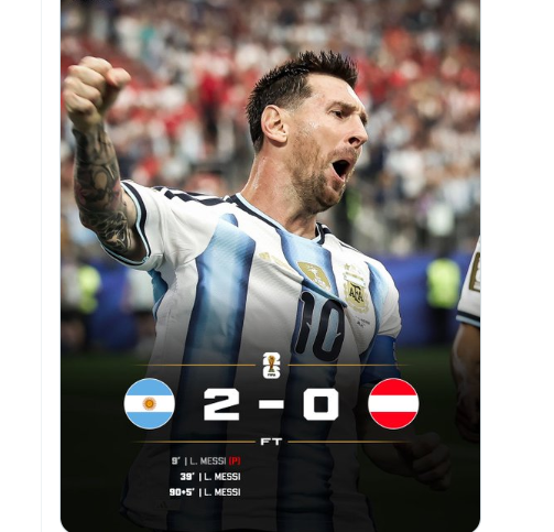 wolvesstrem's tweet photo. FT: Argentina 2⃣-0⃣ Austria https://t.co/vWtxGHN8Lz