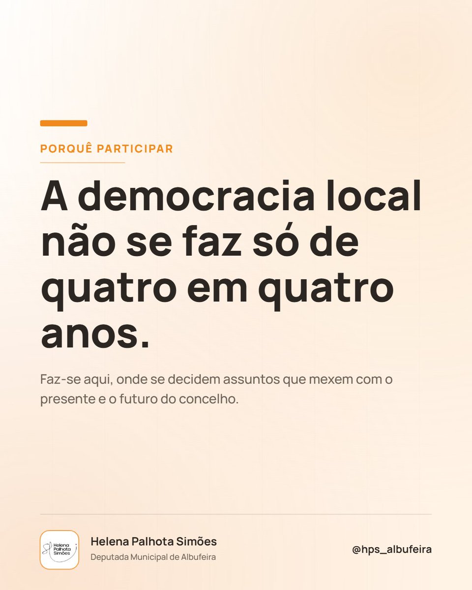Hps_albufeira's tweet photo. Albufeira, a Assembleia Municipal é de todos! A democracia local não se faz apenas de 4 em 4 anos. É no dia a dia que se decidem os assuntos que mexem com o presente e o futuro do nosso concelho. Participe, fiscalize e faça a sua voz ser ouvida! https://t.co/CplapXMDho