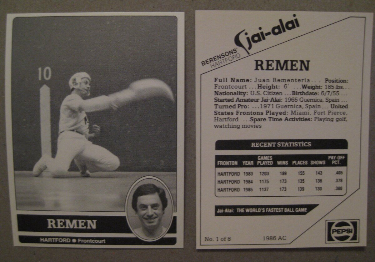 SPORTSCardsAnd's tweet photo. @518Collects 1982 &amp; 1986 #Hartford Jai-Alai sets
$5 each. PWE included

#thehobby #TheHobbyFamily #whodoyoucollect #wherecardboardmeetscommunity #sportscards #jaialai #Connecticut https://t.co/ryb3i6igP5