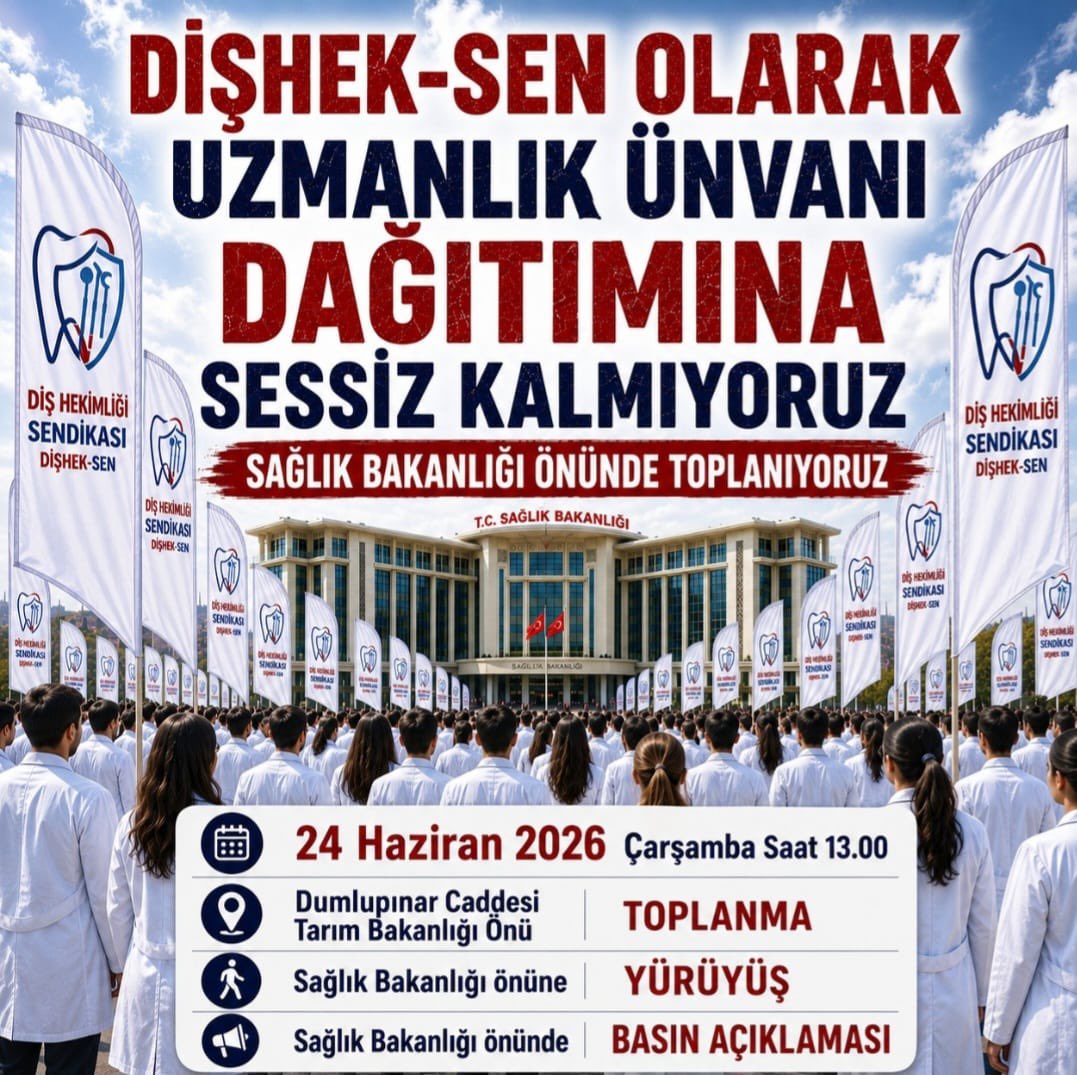 Muhabir_Haberr's tweet photo. DİŞHEK-SEN’den Önemli Duyuru

DİŞHEK-SEN, uzmanlık unvanının liyakat ve adalet ilkelerini zedeleyecek şekilde dağıtılmasına karşı açık ve kararlı bir duruş sergilenmesi çağrısında bulundu. https://t.co/yGWLMMfX7B