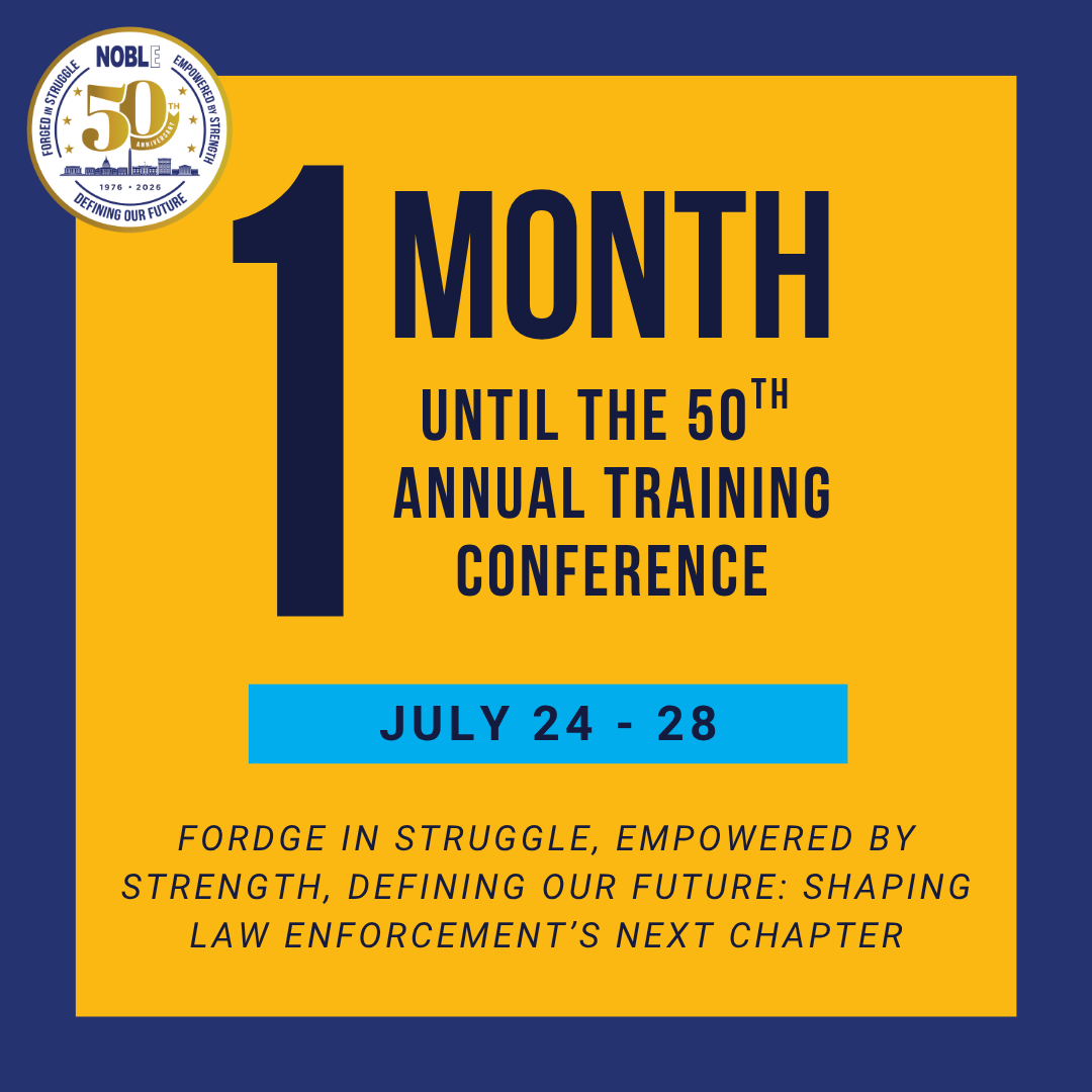 noblenatl's tweet photo. The countdown is on! π In just one month, law enforcement leaders from across the nation will gather for NOBLE's 50th Annual Training Conference & Exhibition.
Register now and be part of this milestone event π https://t.co/lxg5qZGiqh
#NOBLE50 #NOBLE https://t.co/sojQYXDA8v
