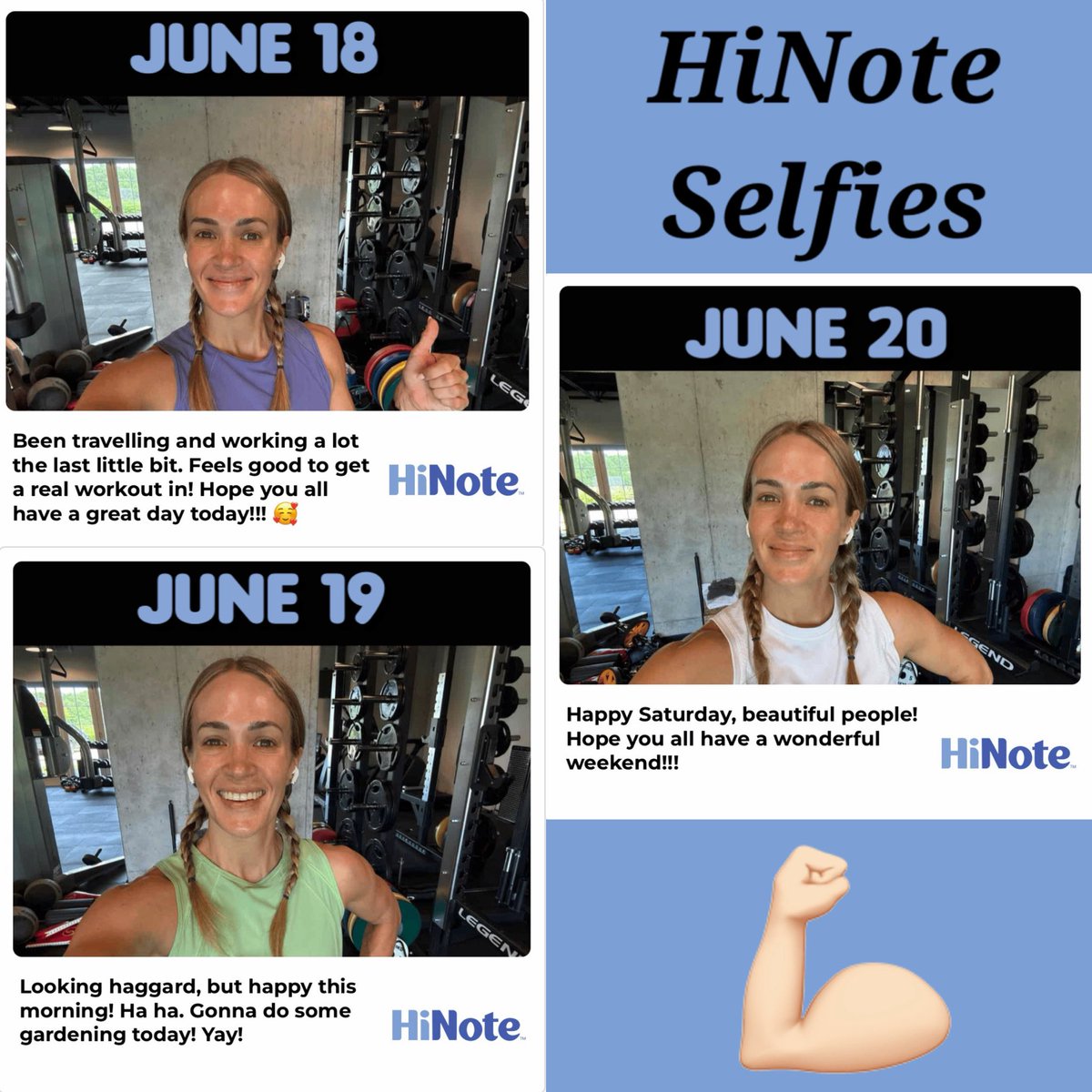 cu_countryidol's tweet photo. #Repost
Carrie's HiNote Selfies from Thursday June 18, Friday June 19, & Saturday June 20 💪🏻
#carrieunderwood #hinote #hinotelife #selfies
@carrieunderwood @hinotelife https://t.co/RZD4i6qgA4