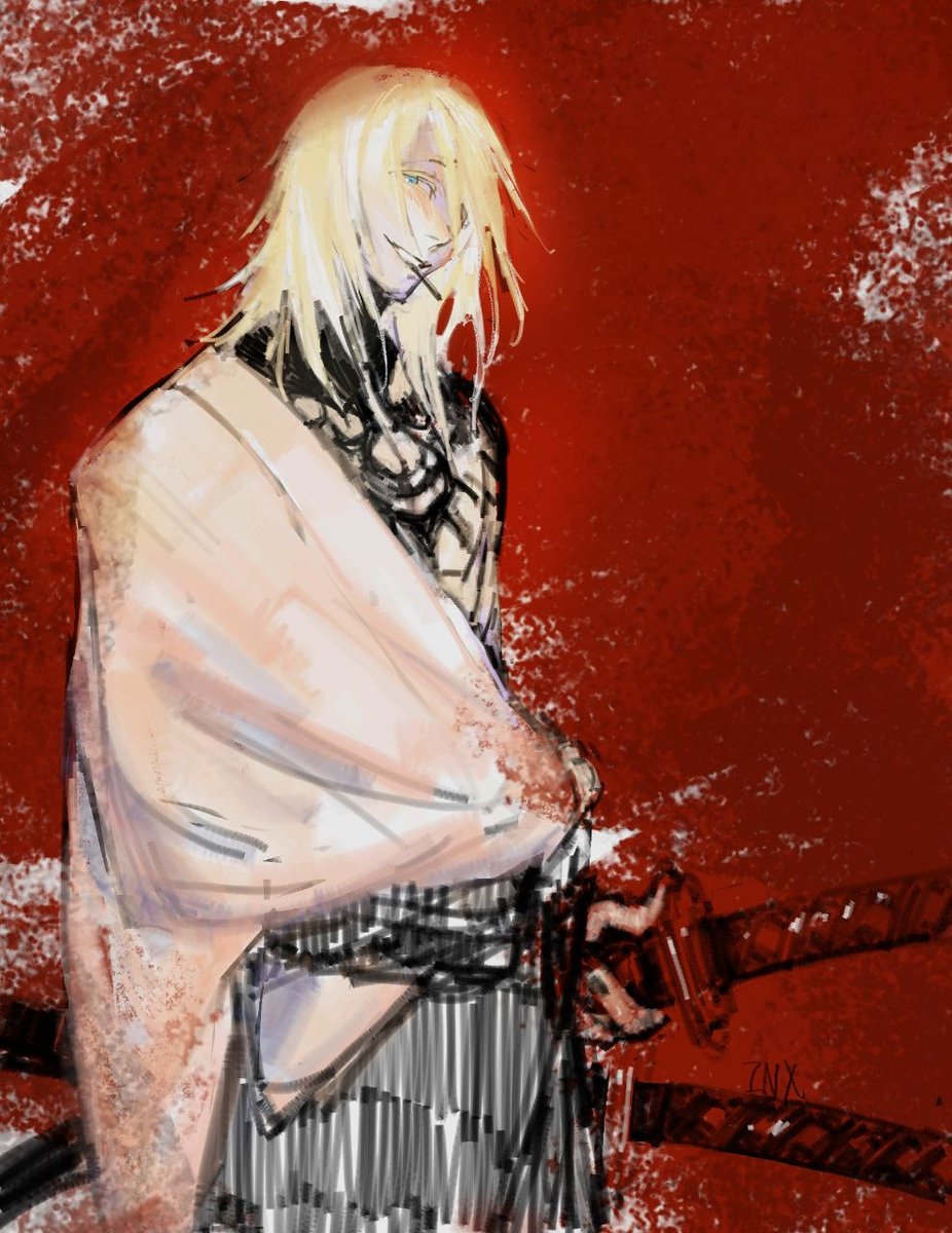 inxchi_'s tweet photo. finally done with my diploma. abother piece from my take on togainunochi chars in trad clothes

#togainunochi #gunji https://t.co/i2jnhmMEQA