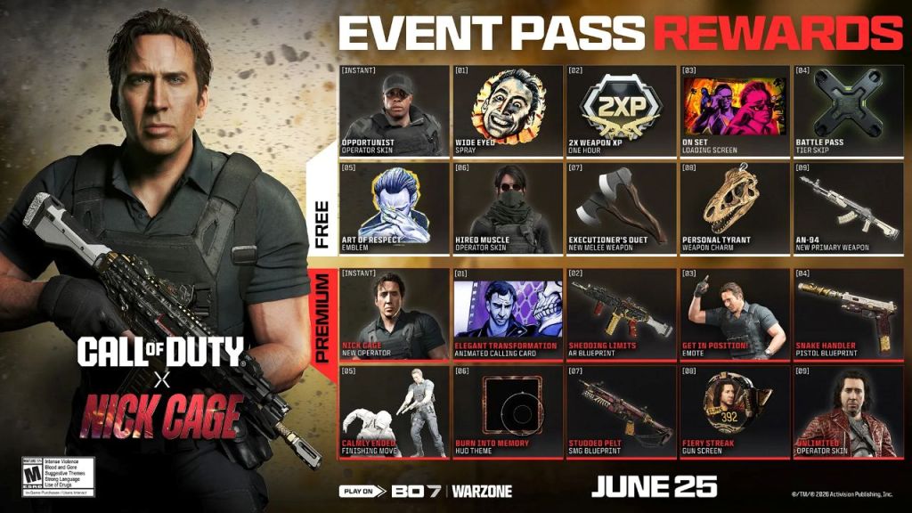 GameSpot's tweet photo. Play As Nicolas Cage In Call of Duty For Season 4 Reloaded https://t.co/YcVTqOep9W https://t.co/Tk1IQkCq5P