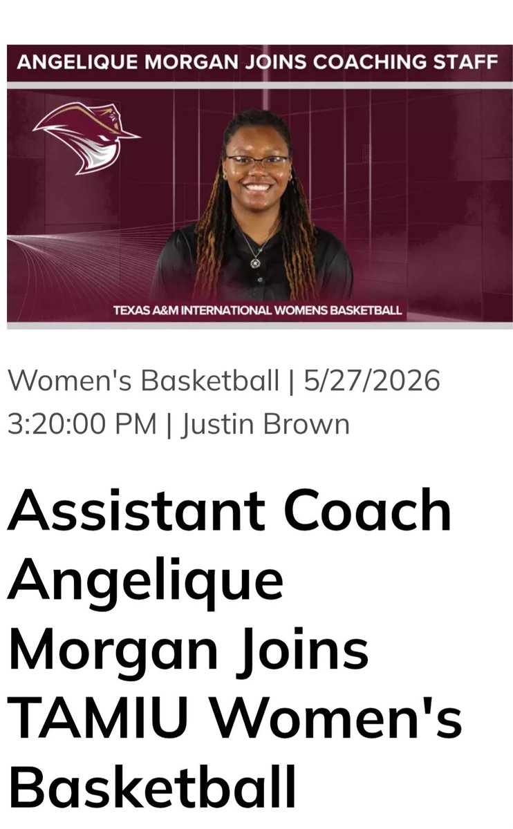 RamTough16's tweet photo. Congratulations to my Big Sister on becoming a College Coach 🎊 . The perfect example has been set for me to follow. @AngeliqueSMorg1
#TeamMorgan
#DustEmCoachAngie https://t.co/9LiwsSc4F1
