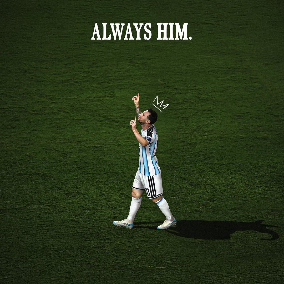 imbitan12's tweet photo. Lionel Messi tonight:
Missed a penalty. Didn't panic. Didn't disappear.

Instead he took control of the game, dropped deep to dictate play, dragged defenders out of shape, created space for his teammates, and scored twice.

That's the difference.Some players need the game to be built around them.Messi builds the game around everyone else.

While certain fanbases count international goals against plumbers and accountants, Messi is out here deciding World Cup matches and breaking records on the biggest stage. 😭

36 years old.Still the best playmaker.Still the best decision-maker.Still delivering when it matters most. Football IQ is permanent. 🐐🇦🇷
#Messi #Argentina #FIFAWorldCup #WorldCup2026