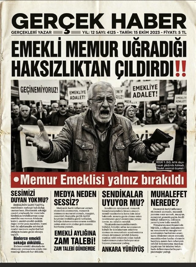 YKSELMEK6's tweet photo. #AKPveMHP memur emeklisinin hakkını yedi cumhurbaşkanımızın sözüne rağmen.36 aydır hakkımız olan seyyanen zammı vermiyor.
#EmekliMemur'ların ne kötülüğünü gördünüz bu zulmü reva görüyorsunuz sizde hiç vicdan merhamet yokmu.
#MemurEmeklisineAdalet 
💥Ek madde iptal edilsin💥 https://t.co/EUqvOY8lfd