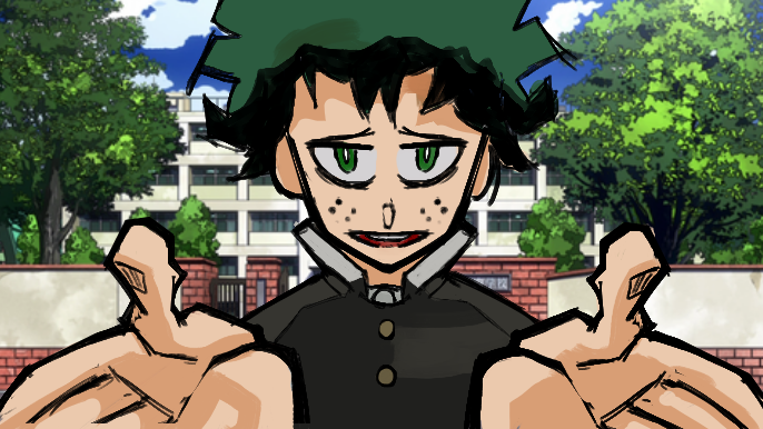 Yuyu54588521300's tweet photo. "Kacchan, listen, i know we havent been friends for a long time but i think i found a way that i can get a quirk" https://t.co/5Swn4aHf6g
