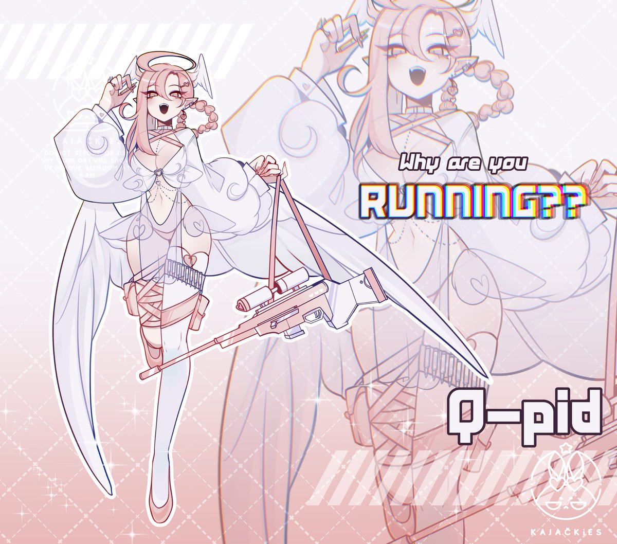 Kajackies's tweet photo. I love making pink characters! 🌷🪽 https://t.co/0sVXviWE6O