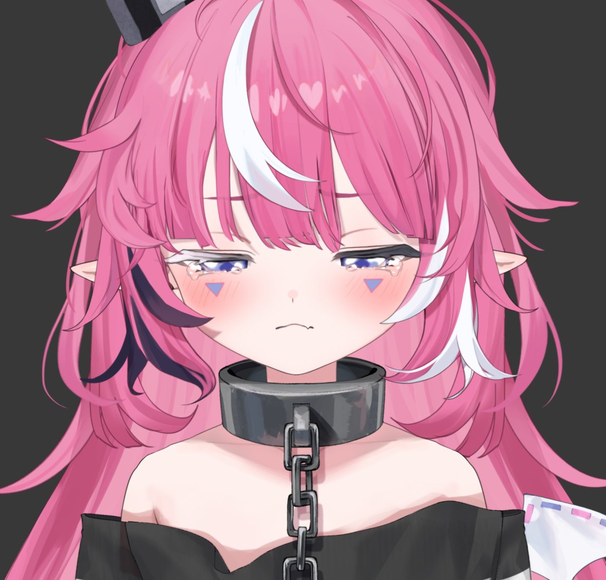 cumilq's tweet photo. imp will have stay tucked away in her prison bed today. her voice is feeling really rough and needs some rest.
the collab with vedal will be pushed to tomorrow.  

imp loves u💜 i am sorry to disappoint https://t.co/bVsxXeWezv