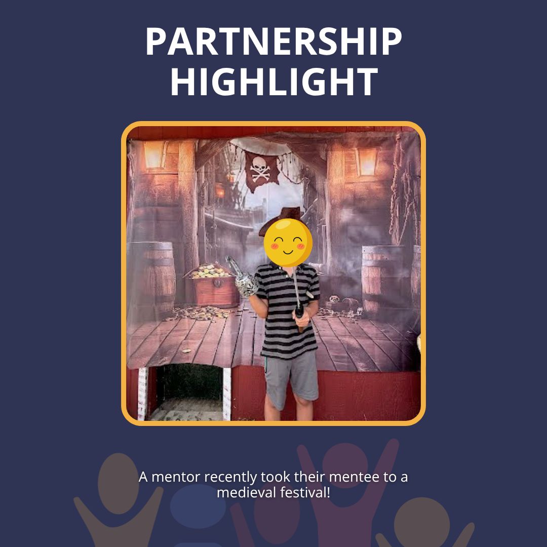 PartnersPowered's tweet photo. A mentor recently took their mentee to a medieval festival! ✨🏴‍☠️

You can make fond memories like this and make a difference in the life of a local youth by becoming a mentor with Partners! Learn more at https://t.co/hFYRi7vjvI #partnershiphighlight #mentoring https://t.co/uebadsX9kw