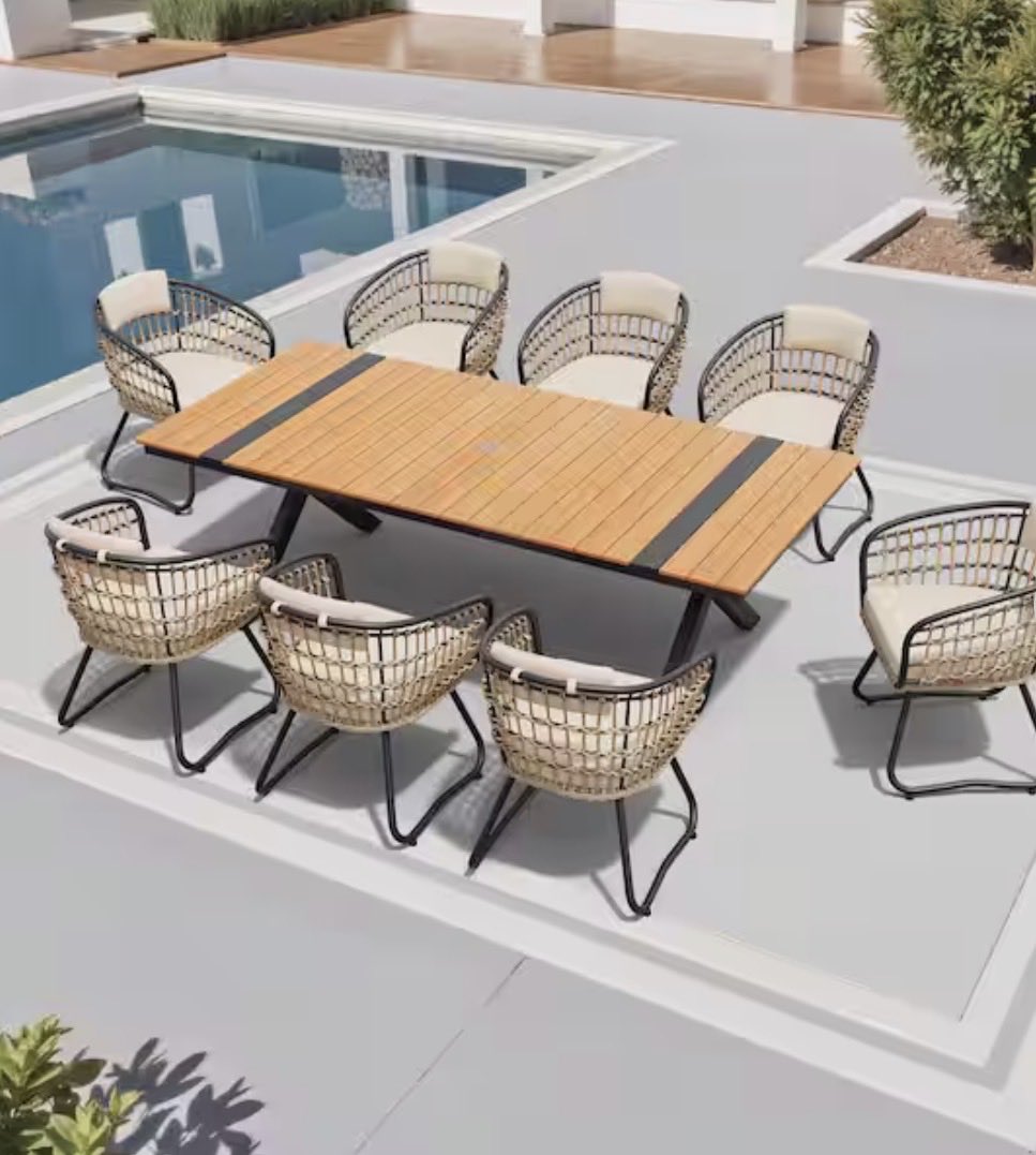 collin_000's tweet photo. You gotta work on your part of the backyard.  
Ron, Adapt and kinda Marlon 😂 already did their part. 
Maybe get another table and some more chairs. Or some other outdoor things. 

Idea: https://t.co/GWdeNJpibA