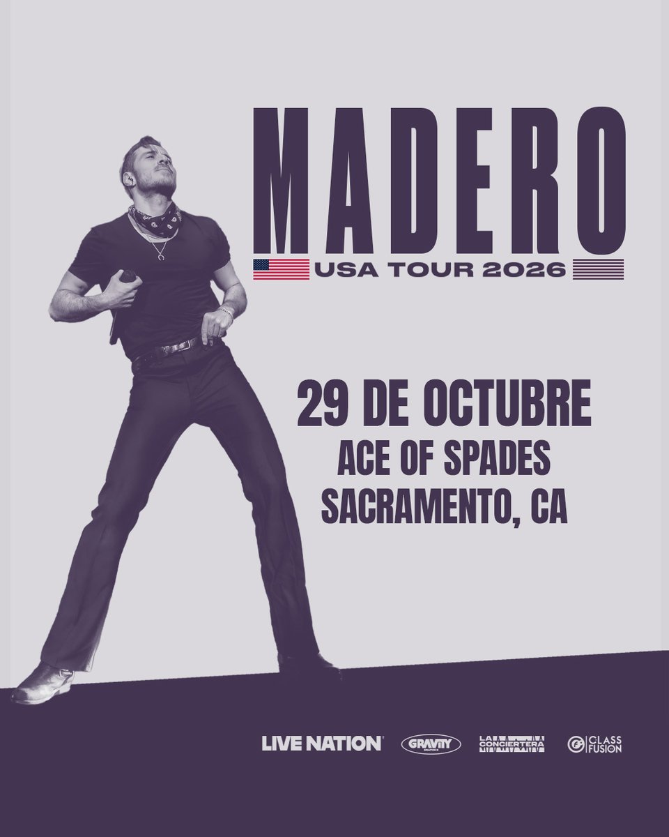aceofspadessac's tweet photo. José Madero: USA Tour 2026 🖤 Don't miss the chance to experience the moment. 

♠️ ON SALE: Friday, 6/26 @ 10AM
 
🎟️ 🔗 in bio for tickets! https://t.co/gkzQDzpIZk