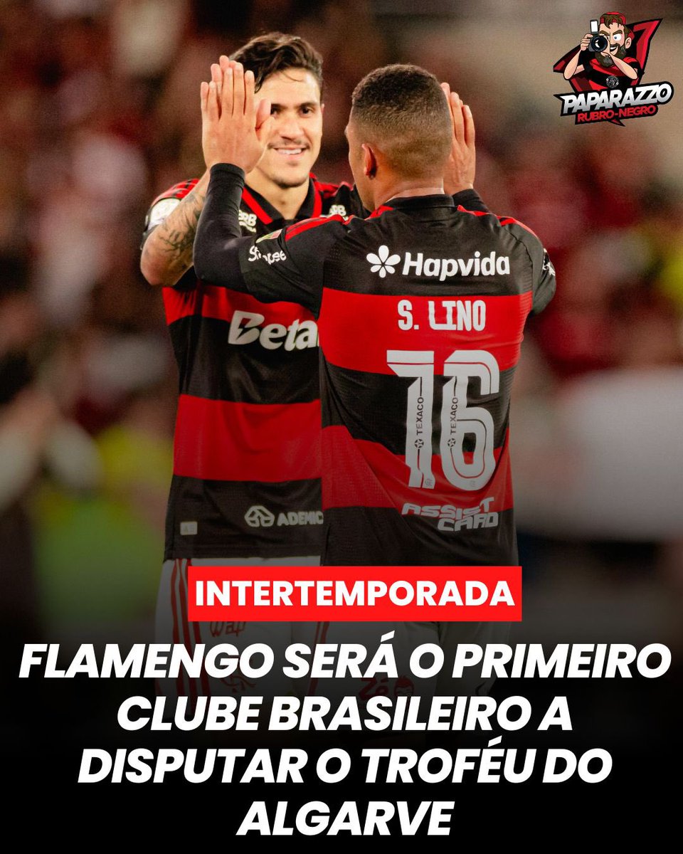 PapaRubroNegro's tweet photo. A participação do Flamengo na intertemporada em Portugal também será histórica. Em 2026, o Rubro-Negro se tornará o primeiro clube brasileiro a disputar o Troféu do Algarve, competição que completa 25 anos de existência.

Além do Flamengo, o torneio contará com Benfica, River Plate e Lausanne-Sport. A equipe rubro-negra fará três partidas em Portugal, com estreia marcada para o dia 3 de julho, diante do River Plate.

O Flamengo ainda enfrentará o Lausanne-Sport e encerrará sua participação contra o Benfica, justamente na data em que o Troféu do Algarve celebrará seu aniversário de 25 anos.

📸 @adrianofontesft | @flamengo