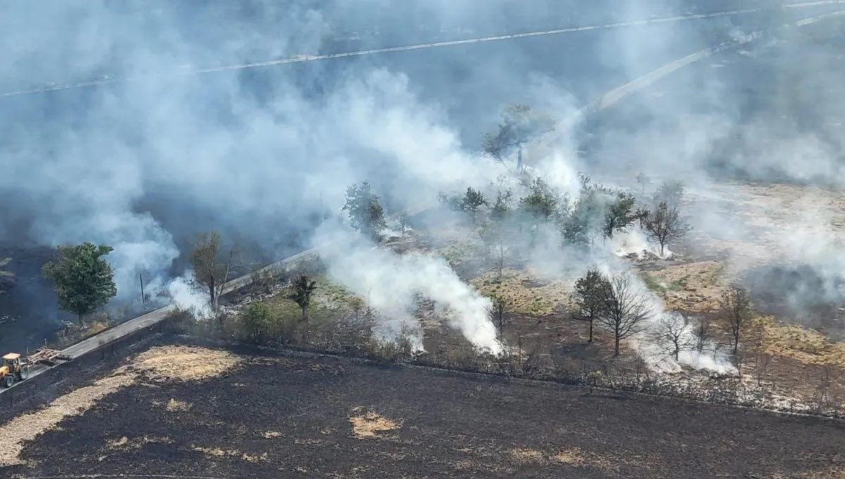 PompiersFR's tweet photo. #Incendie | 100 hectares parcourus, une grange détruite, 125 sapeurs-pompiers mobilisés : l’incendie de #LathusSaintRémy rappelle la violence des feux qui frappent désormais nos territoires.

Soutien total à nos trois collègues blessés en intervention. Prompt rétablissement à eux.

Derrière chaque feu fixé, il y a des femmes et des hommes engagés jusqu’au bout pour protéger les populations, les biens et notre patrimoine naturel. Merci à tous les secours mobilisés.