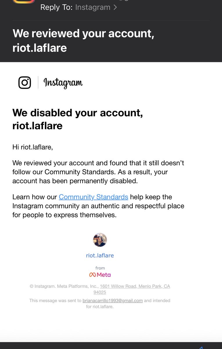 RiotLaflare's tweet photo. @instagram Bro unsuspended my account ! https://t.co/CXqxzZgeGe