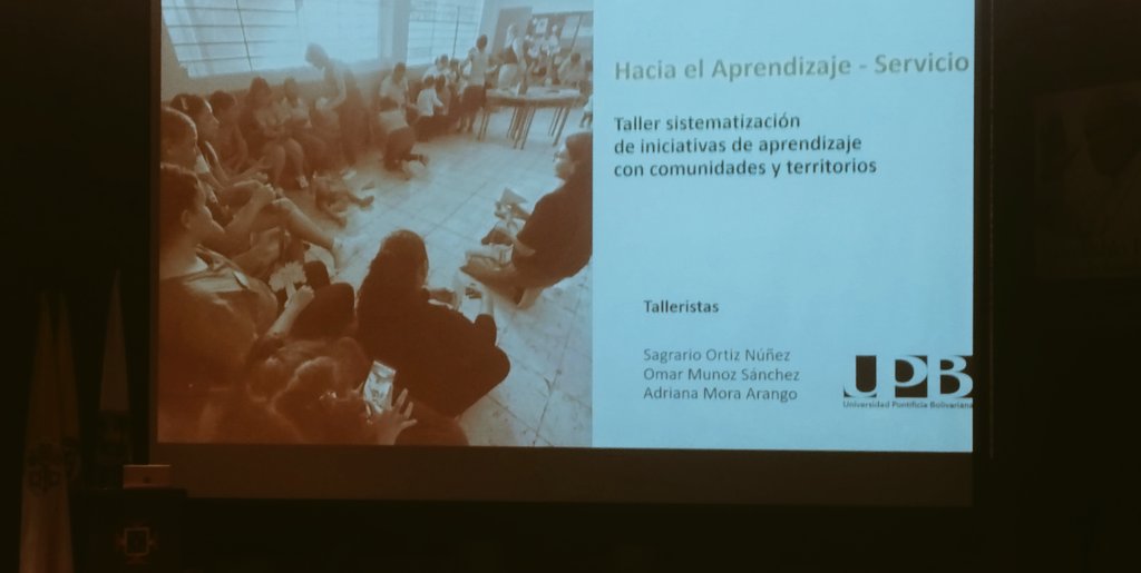 Osced14's tweet photo. .@upbcolombia #SinLimites Taller de Sistematización experiencias de aprendizaje en los territorios. Transición hacia el aprendizaje servicio solidario en #Colombia vía @Clayssdigital Cc .@beatrizdemaria @idi_isaac @desderectoria @anacescudero #SoyOrgullosamenteUPB https://t.co/dCLWrQ7Cqb