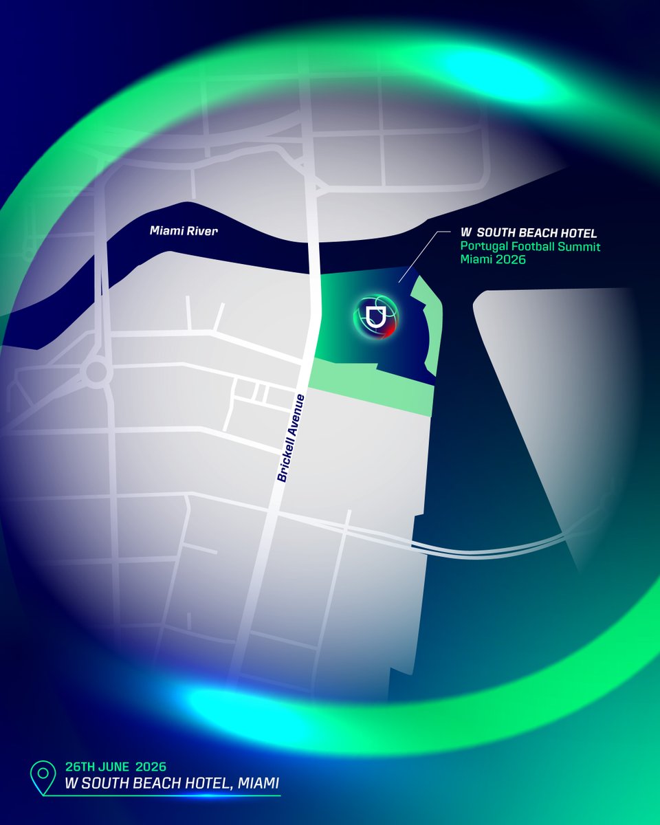 PortugalFSummit's tweet photo. Checked in yet? Because from here, there’s only one stop: Miami ✈️🇺🇸

The Portugal Football Summit takes its next step: 𝗣𝗙𝗦 𝗠𝗶𝗮𝗺𝗶. 

📅 26th June, 2026
📍 W South Beach Hotel, Miami 

🔗 Full details 👉 https://t.co/0L2GqxvVHD https://t.co/LqmXY3U8VF