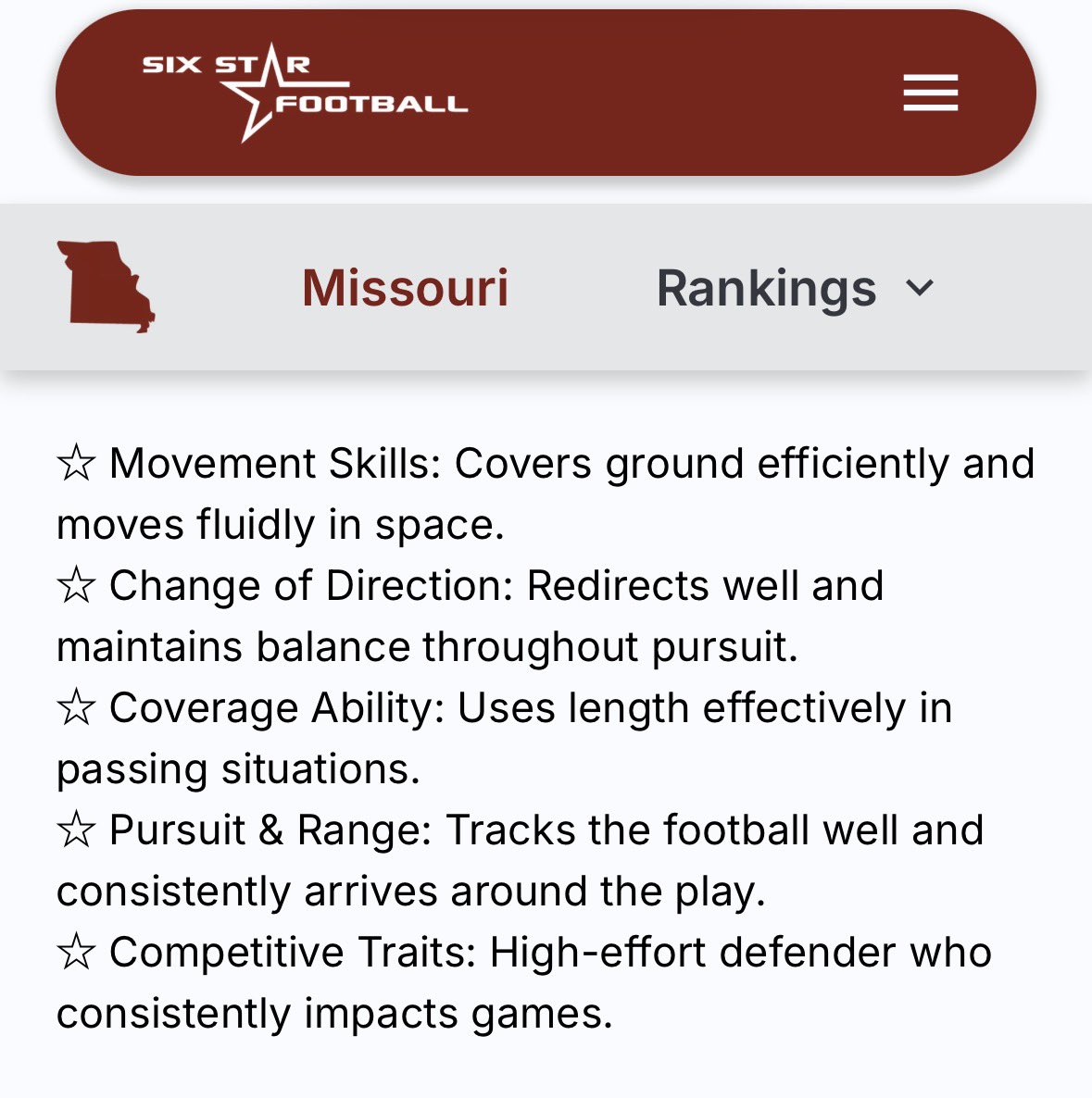 kale_kaiser's tweet photo. Thank you for the coverage @sixstarfootball !  Cant wait for the season to get started https://t.co/1V6YJV24Or
