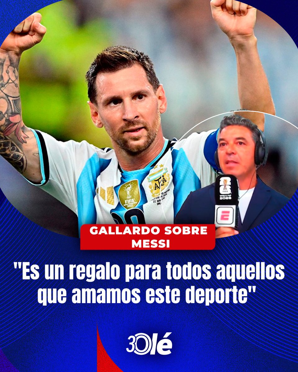DiarioOle's tweet photo. GALLARDO RENDIDO ANTE MESSI TRAS EL PARTIDAZO FRENTE A AUSTRIA 🙌 🔟 

🗣️ “Es difícil encontrar adjetivos. Hay que seguir disfrutándolo”

🎙️ DISNEY + https://t.co/3Fr2QoaQPh