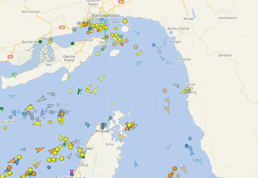Evanpa_'s tweet photo. @investingLive_ Marine Traffic disagree with that statement (Most signals are 4-8 hours ago) https://t.co/OCkcozC0O3