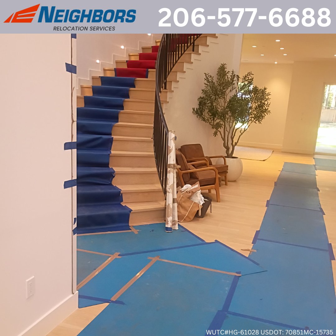SeattleMover's tweet photo. Your house deserves protection too. 🛡️🏡 From floor runners to door jamb guards, we keep your home safe every step of the way. #HomeProtection #MovingCare #StressFreeMove https://t.co/jsXhdrwHF3