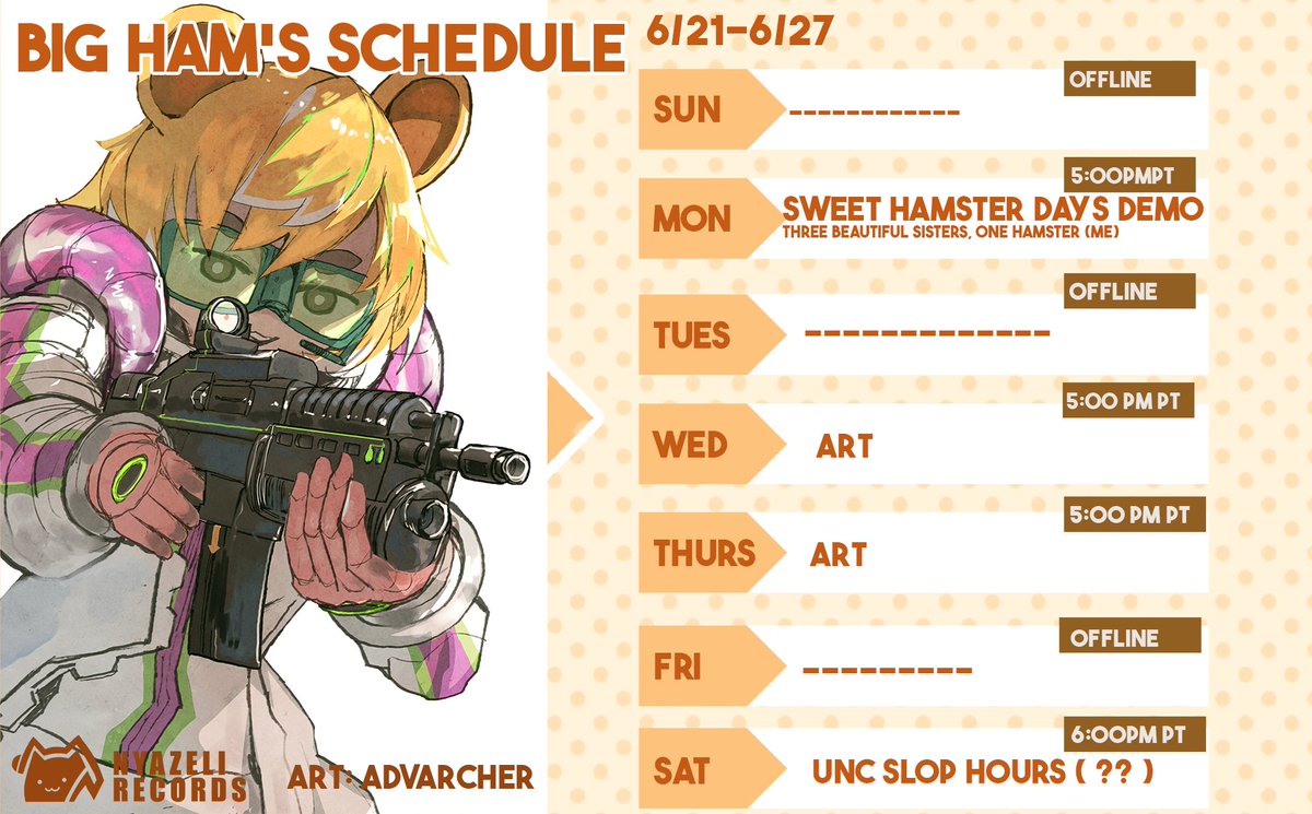 BIGHAM_vt's tweet photo. 👊[ WEEK OF 6/21 - 6/27 Schedule ] 
🎨art tag: #bighamART
🎬clips tag: #CLIPHAM
General tag: #BIGHAM #BIGHAM_vt https://t.co/GRCAVX5PgQ