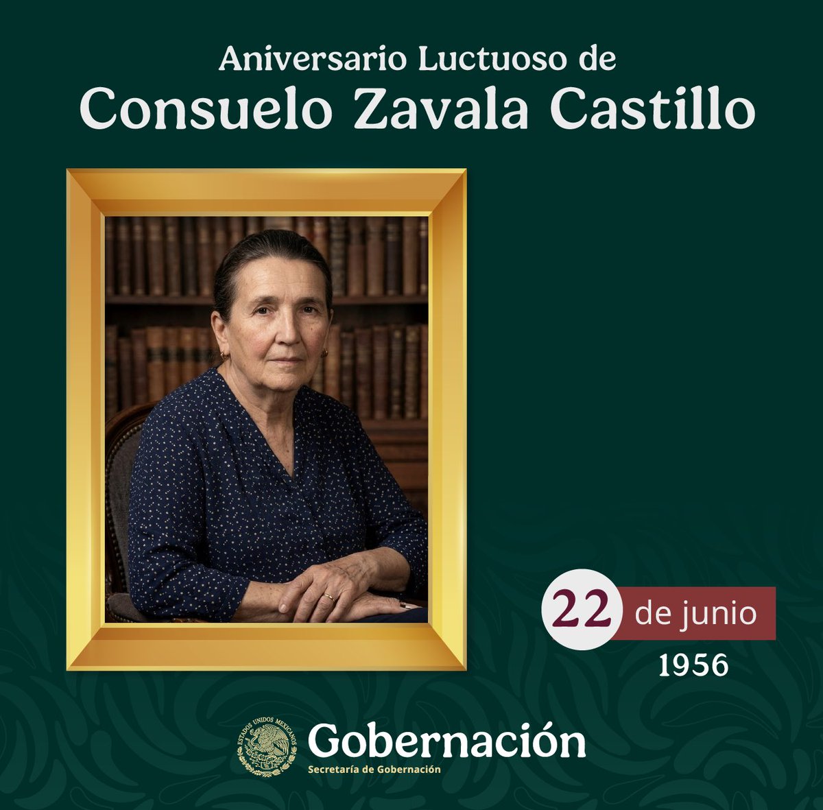 EFEMERIDESMX's tweet photo. Fallece Consuelo Zavala Castillo en 1956 en Mérida, Yucatán. La ilustre yucateca trascendió por su lucha persistente en favor de las mujeres, especialmente las niñas. Fue presidenta del Primer Congreso Feminista de Yucatán en 1916.
#Efemérides https://t.co/qPMSyRAcy8