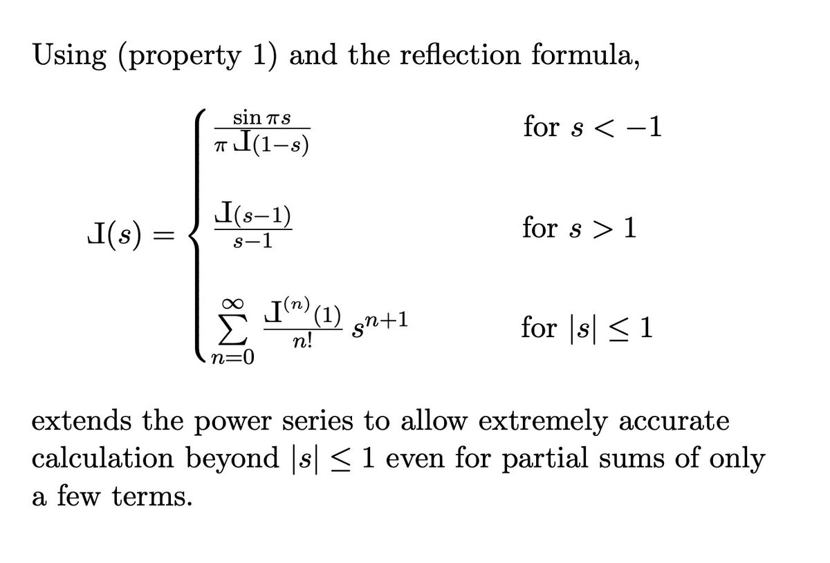 op_idempotent's tweet photo. It can be computed to extremely incredible precision with just a few terms of the power series over a very wide range of inputs using the following trick: https://t.co/oCWNfRizlZ