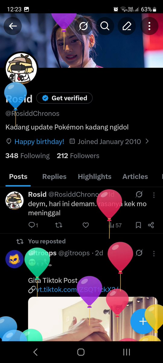 RosiddChronos's tweet photo. Selamat ulang tahun dik @Gendis_JKT48 https://t.co/M963bhkqmg
